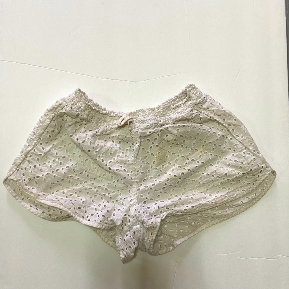 Girls white polo shorts